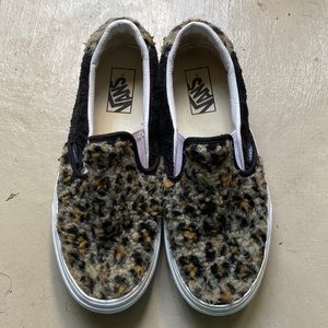 Leopard print Vans slip-ones size 9 Women / size 7.5 Men